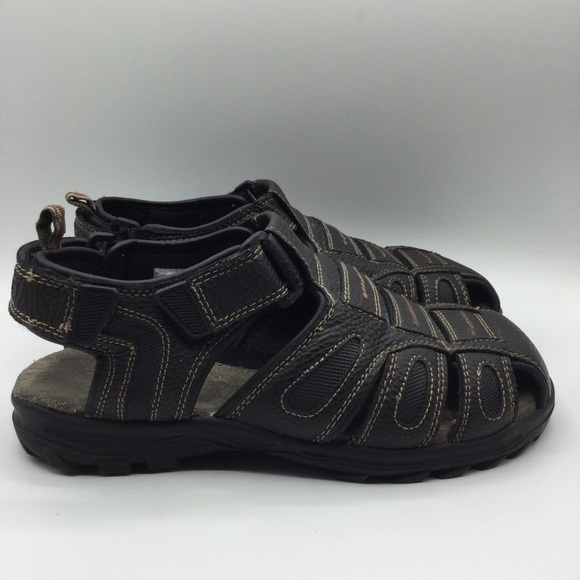 WRANGLER Pennington Brown Faux Leather Fisherman Sandals Size 7 - Picture 6 of 11